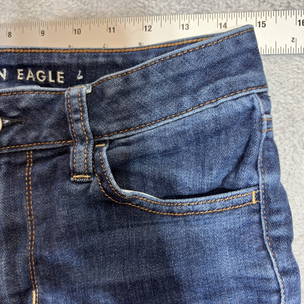 American Eagle Skinny Jeans Women's 8 Dark Wash Next Level Stretch Denim 29/27 - Picture 5 of 9